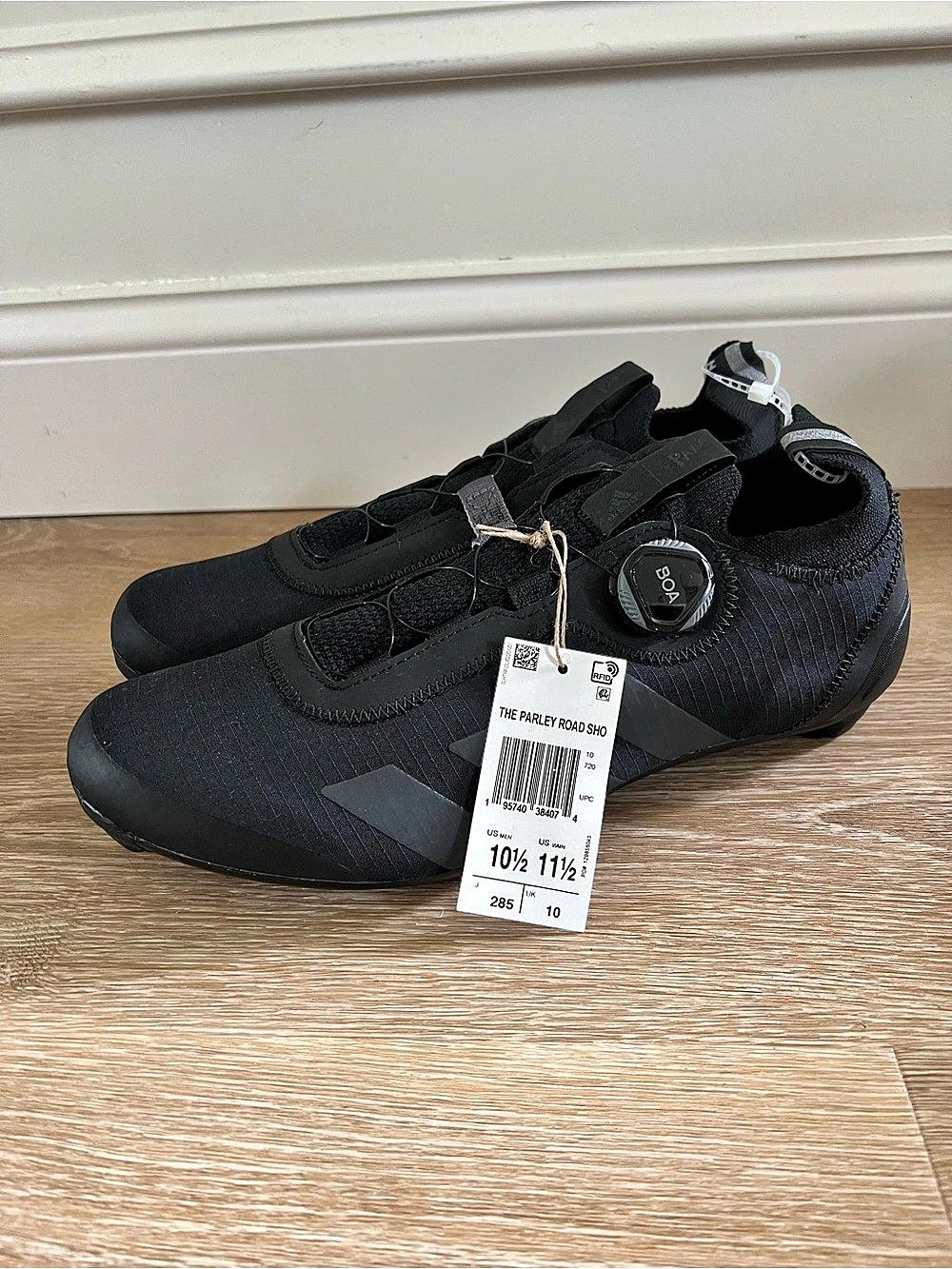 adidas The Parley Road Shoe BOA Black Athletic Shoes US 10.5/11.5